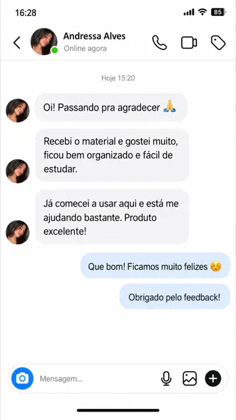 Depoimento de cliente 1